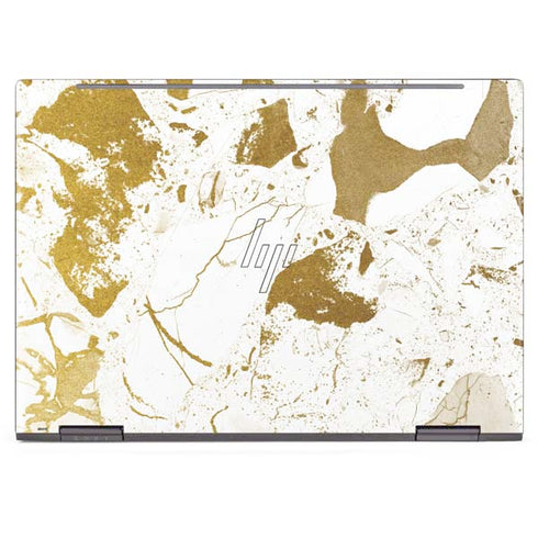 White Scattered Marble HP Envy Skin