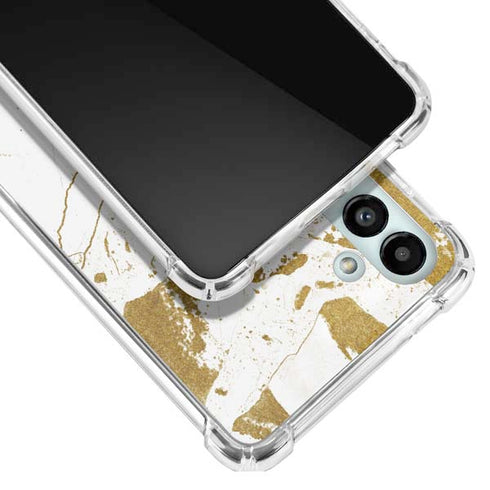 White Scattered Marble Galaxy A13 5G Clear Case