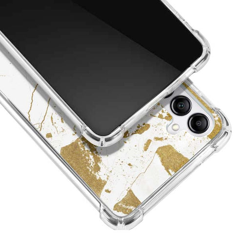 White Scattered Marble Galaxy A14 5G Clear Case