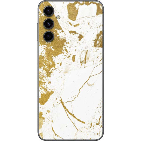 White Scattered Marble Galaxy A14 5G Skin