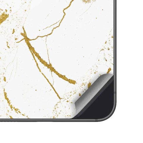 White Scattered Marble Galaxy A14 5G Skin
