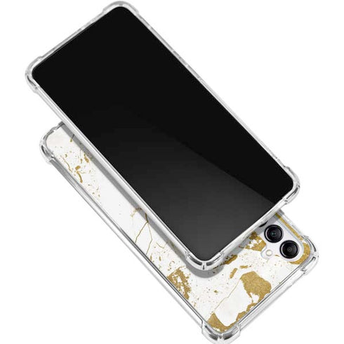 White Scattered Marble Galaxy A15 5G Clear Case