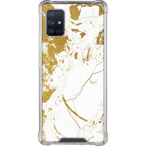 White Scattered Marble Galaxy A51 5G Clear Case