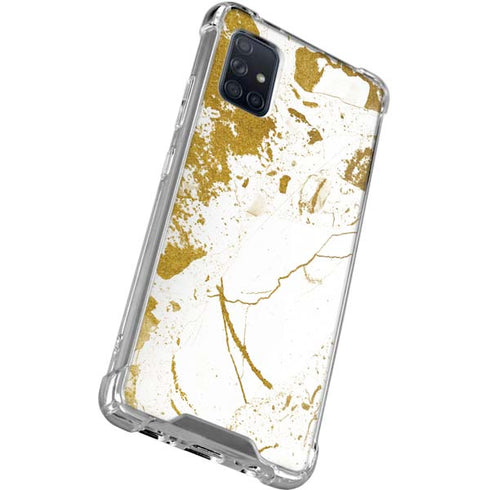 White Scattered Marble Galaxy A51 5G Clear Case