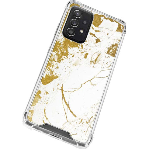 White Scattered Marble Galaxy A52 5G Clear Case