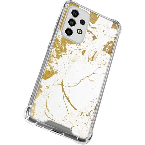 White Scattered Marble Galaxy A53 5G Clear Case