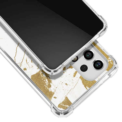 White Scattered Marble Galaxy A53 5G Clear Case
