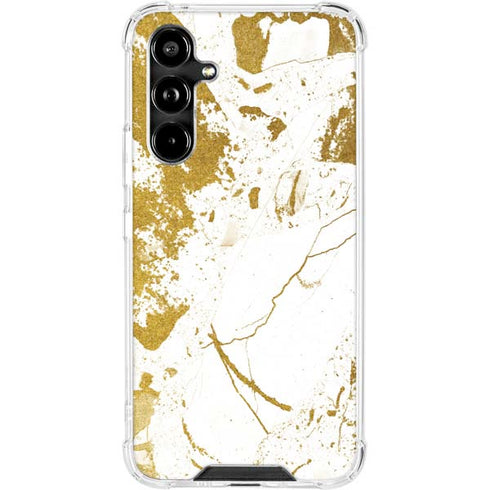 White Scattered Marble Galaxy A54 5G Clear Case