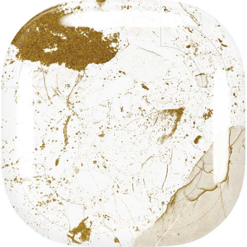 White Scattered Marble Galaxy Buds Live Skin