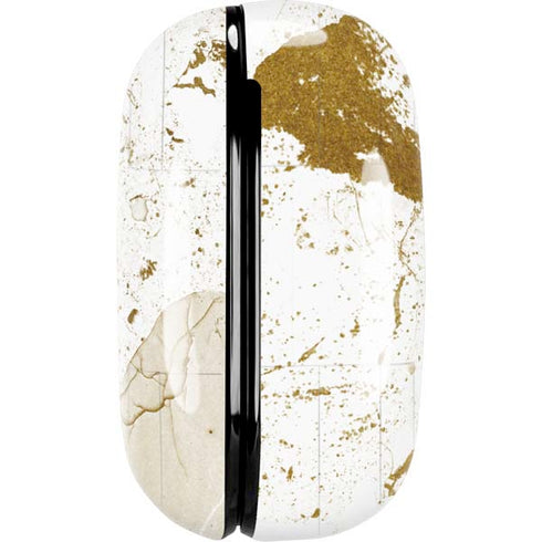 White Scattered Marble Galaxy Buds Live Skin