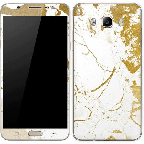 White Scattered Marble Galaxy J7 Skin