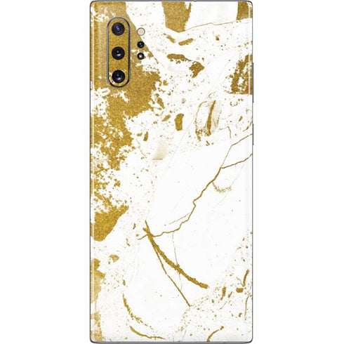 White Scattered Marble Galaxy Note 10 Plus Skin