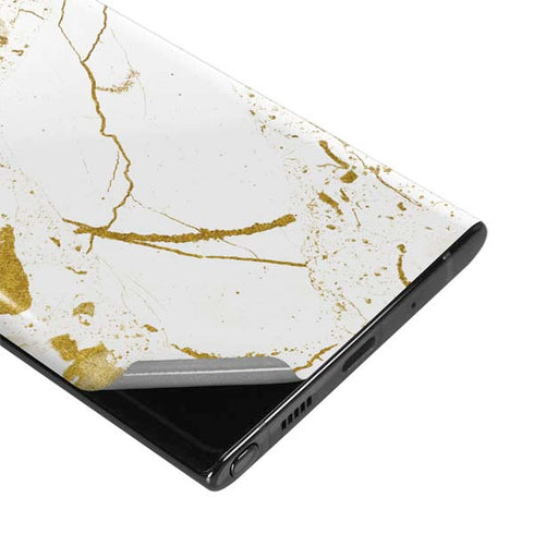 White Scattered Marble Galaxy Note 10 Skin