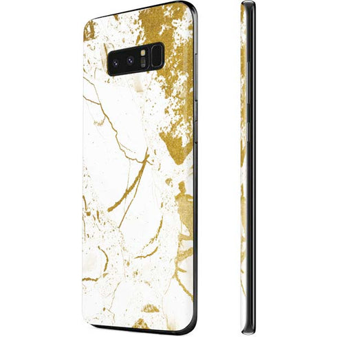 White Scattered Marble Galaxy Note 8 Skin