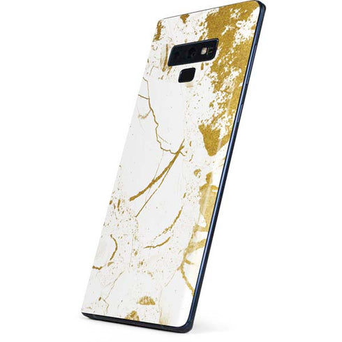 White Scattered Marble Galaxy Note 9 Skin