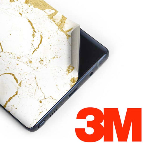 White Scattered Marble Galaxy Note 9 Skin