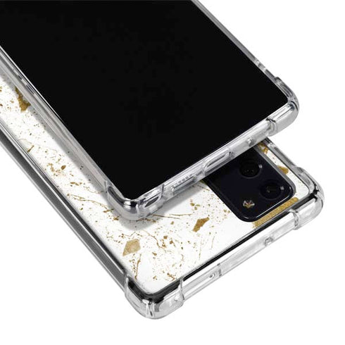 White Scattered Marble Galaxy Note20 5G Clear Case