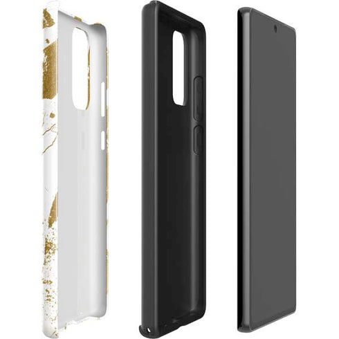 White Scattered Marble Galaxy Note20 5G Pro Case