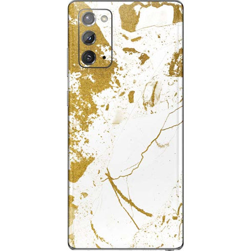 White Scattered Marble Galaxy Note20 5G Skin