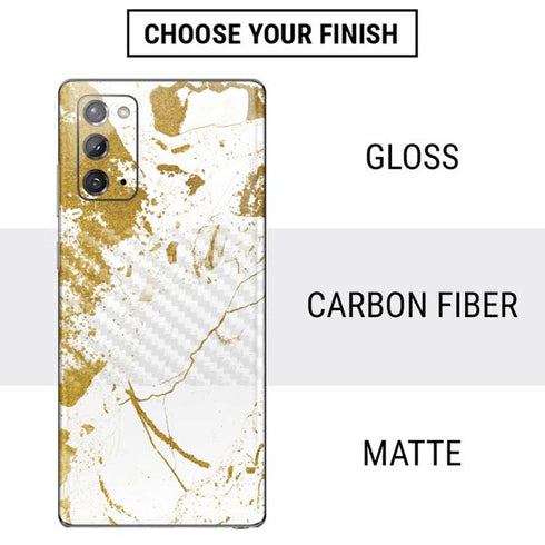 White Scattered Marble Galaxy Note20 5G Skin