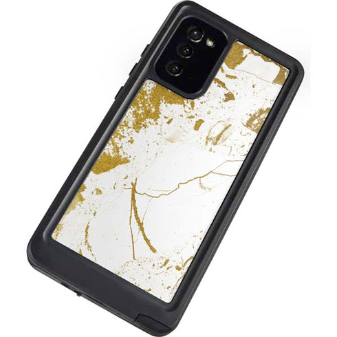 White Scattered Marble Galaxy Note20 5G Waterproof Case