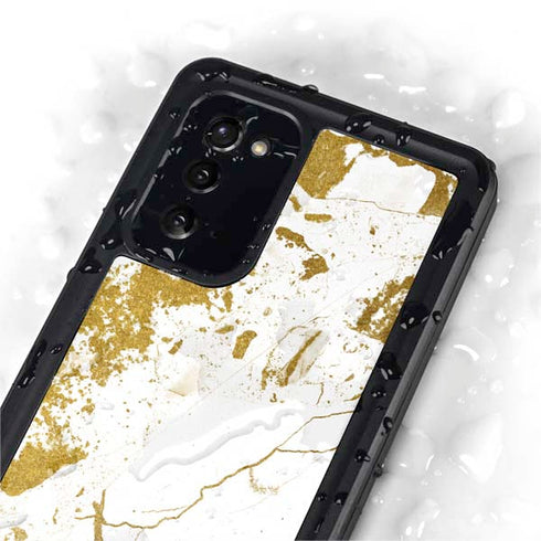 White Scattered Marble Galaxy Note20 5G Waterproof Case