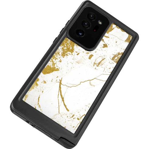 White Scattered Marble Galaxy Note20 Ultra 5G Waterproof Case