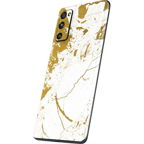 White Scattered Marble Galaxy S20 Fan Edition Skin