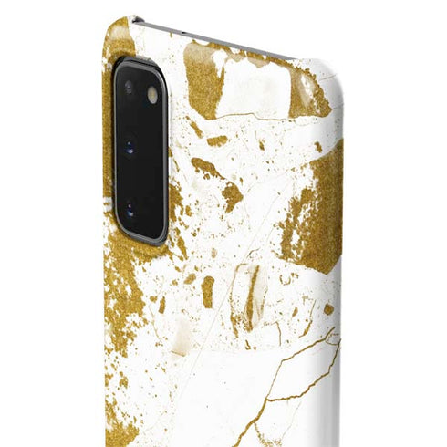 White Scattered Marble Galaxy S20 Lite Case