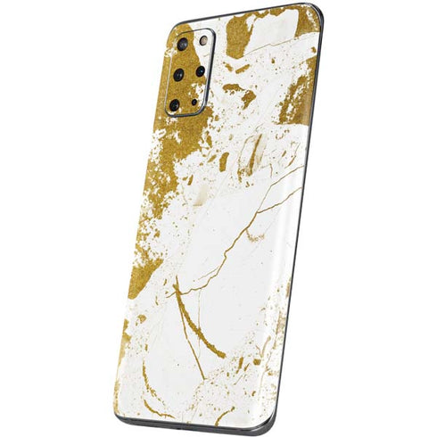 White Scattered Marble Galaxy S20 Plus Skin