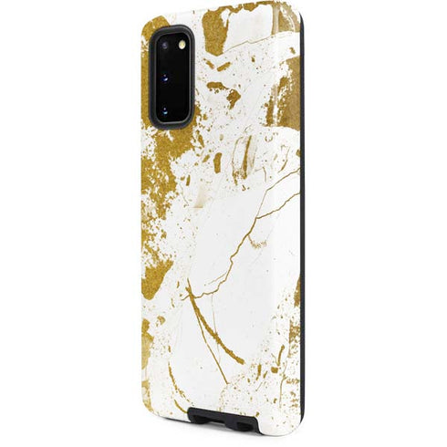 White Scattered Marble Galaxy S20 Pro Case