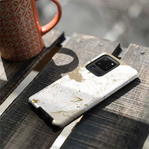 White Scattered Marble Galaxy S20 Ultra 5G Pro Case