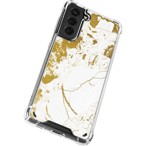 White Scattered Marble Galaxy S21 5G Clear Case