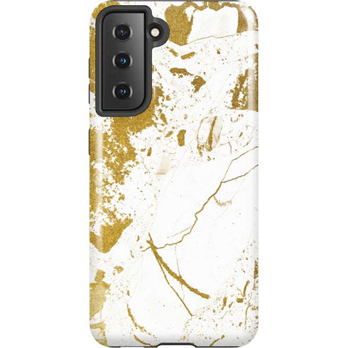 White Scattered Marble Galaxy S21 5G Pro Case