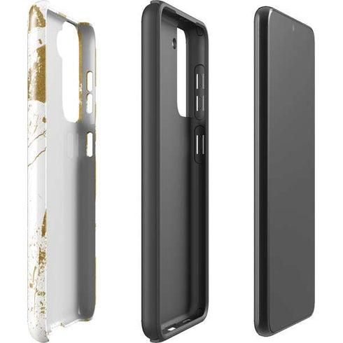 White Scattered Marble Galaxy S21 5G Pro Case