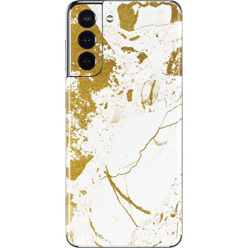 White Scattered Marble Galaxy S21 5G Skin