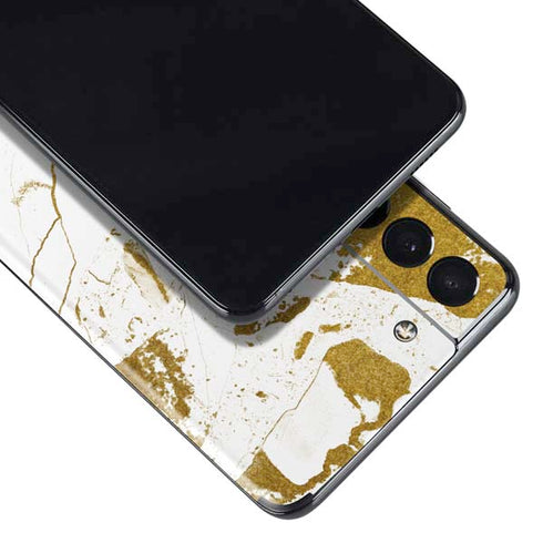 White Scattered Marble Galaxy S21 5G Skin