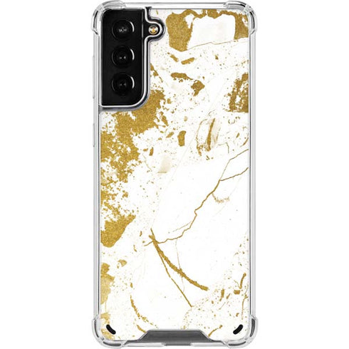White Scattered Marble Galaxy S21 Plus 5G Clear Case