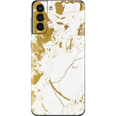 White Scattered Marble Galaxy S21 Plus 5G Skin