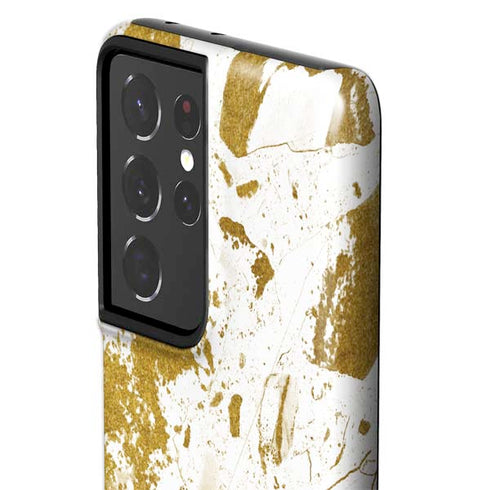 White Scattered Marble Galaxy S21 Ultra 5G Pro Case