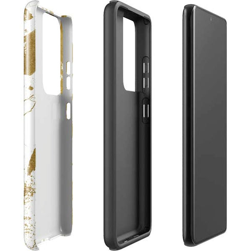 White Scattered Marble Galaxy S21 Ultra 5G Pro Case
