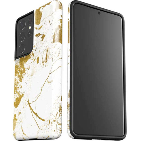 White Scattered Marble Galaxy S21 Ultra 5G Pro Case
