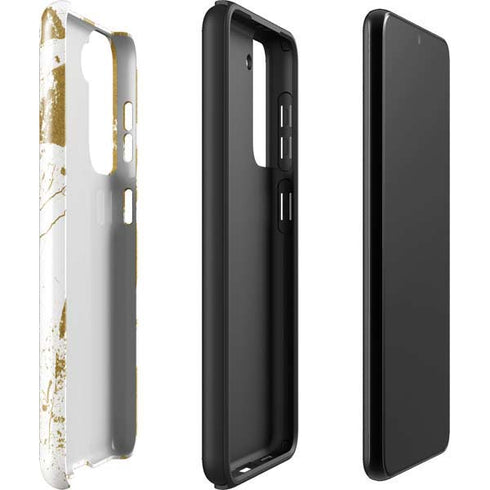 White Scattered Marble Galaxy S22 Plus Pro Case