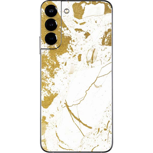 White Scattered Marble Galaxy S22 Plus Skin