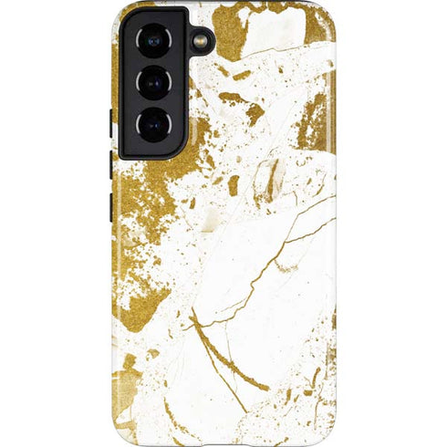 White Scattered Marble Galaxy S22 Pro Case