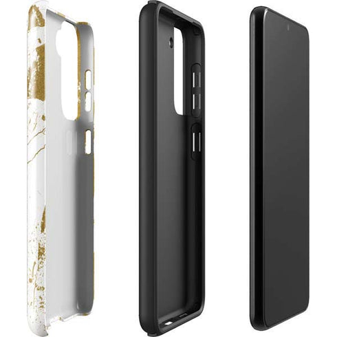 White Scattered Marble Galaxy S22 Pro Case