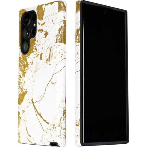White Scattered Marble Galaxy S22 Ultra Pro Case
