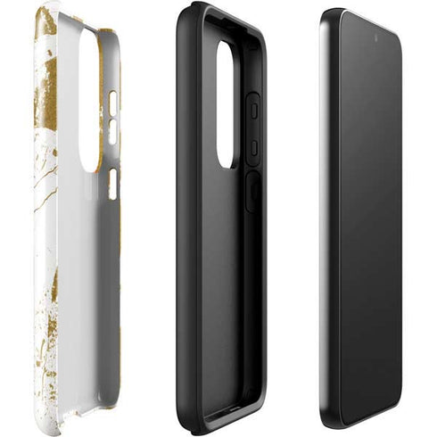 White Scattered Marble Galaxy S23 Pro Case