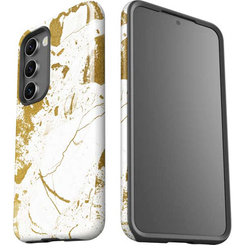 White Scattered Marble Galaxy S23 Pro Case