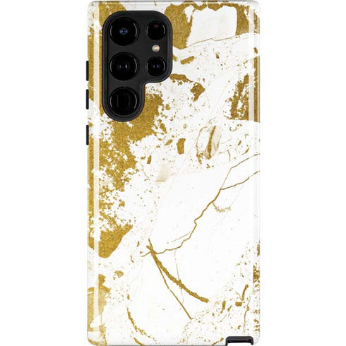White Scattered Marble Galaxy S24 Ultra Impact Case